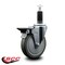 Service Caster 5'' Gray Poly Swivel 1-1/8'' Expanding Stem Caster with Brake SCC-EX20S514-PPUB-PLB-118 - alternate 3